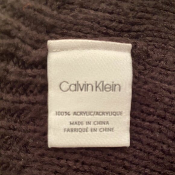 Calvin Klein Unisex Cable Knit Hat & Scarf Set - Picture 8 of 8